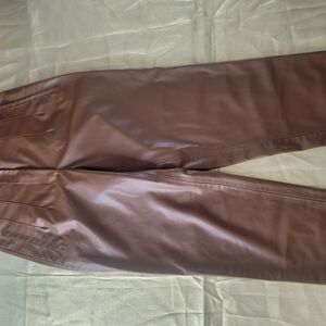 Zara Brown Leather Pants